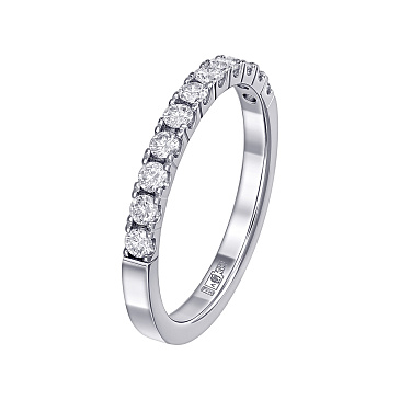 Обручальное кольцо из белого золота с бриллиантами 921946Б